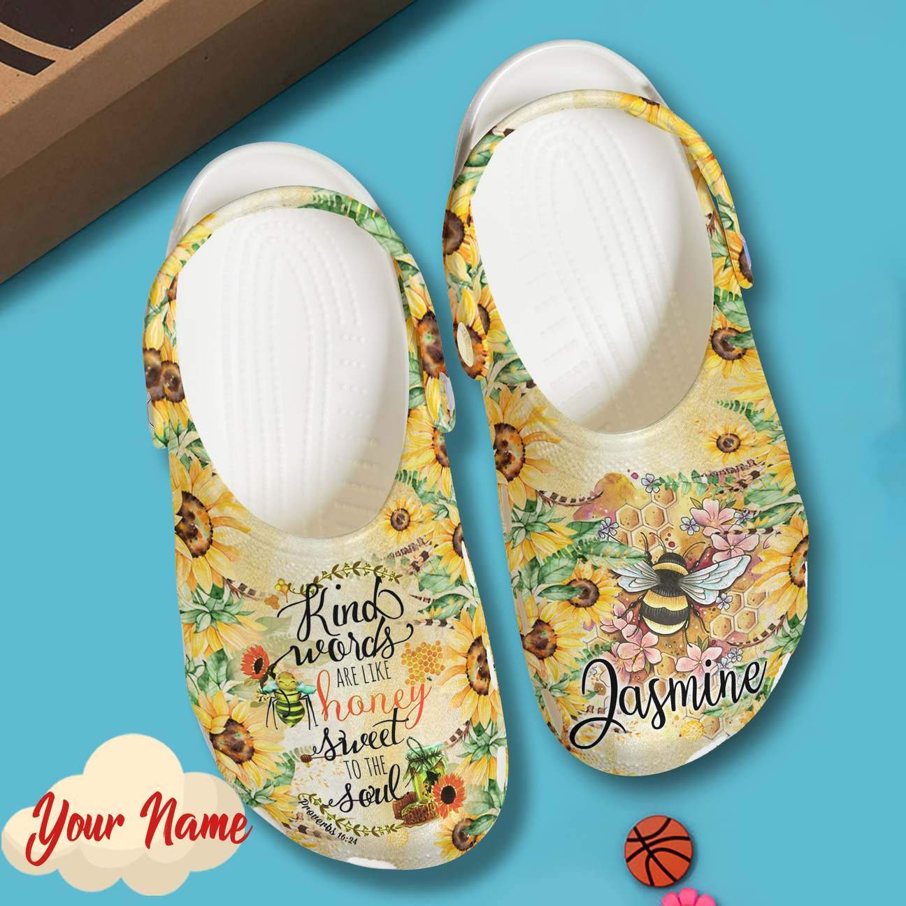 Bee Personalized Clog, Custom Name, Text, Color, Number Fashion Style For Women, Men, Kid, Print 3D Sweet To The Soul