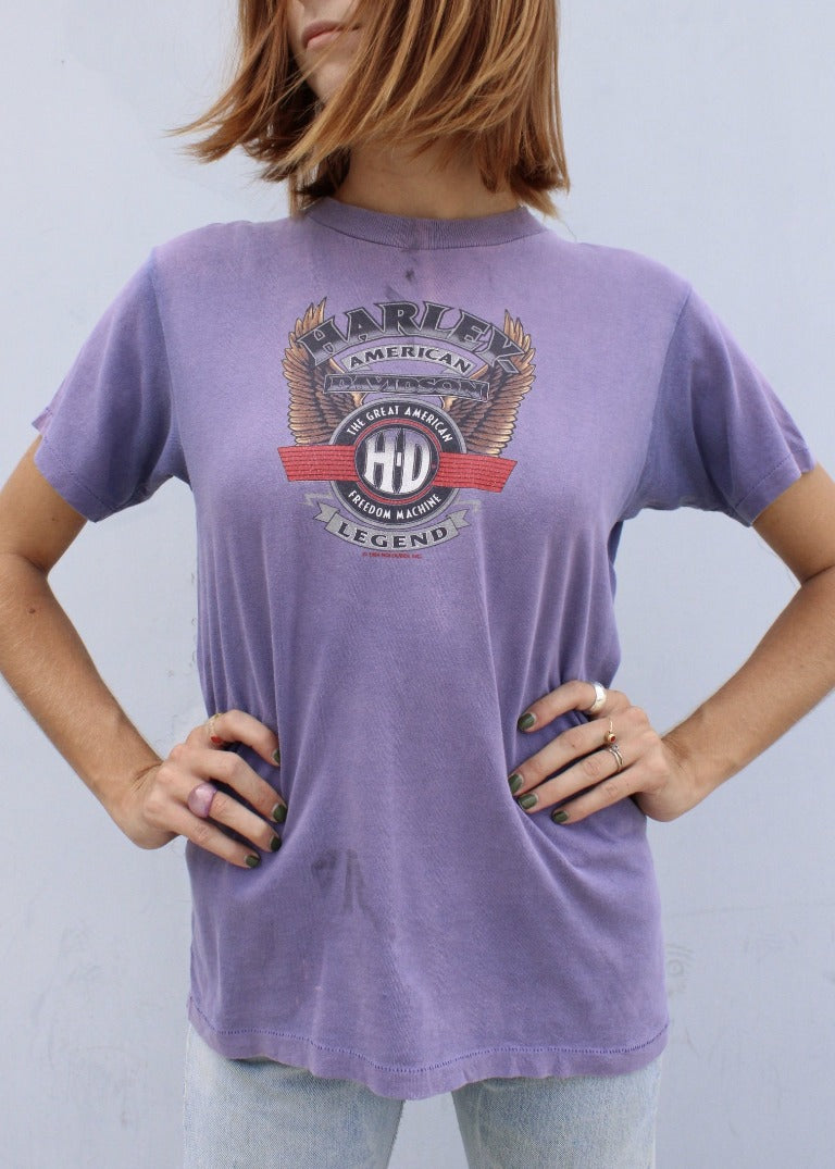 Vintage Thrashed Harley Davidson Tee T1637