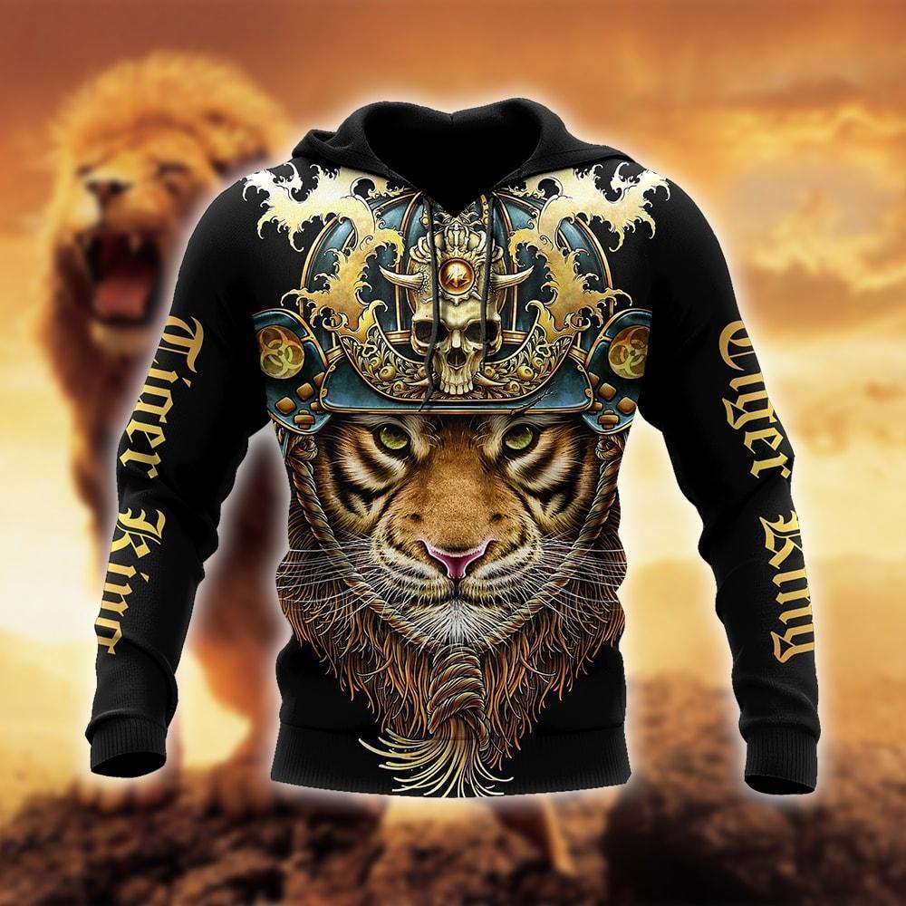 Tiger King Tattoo 3D All Over Print, Adult Unisex 3D Hoodie T Shirt Plus Size S-5Xl