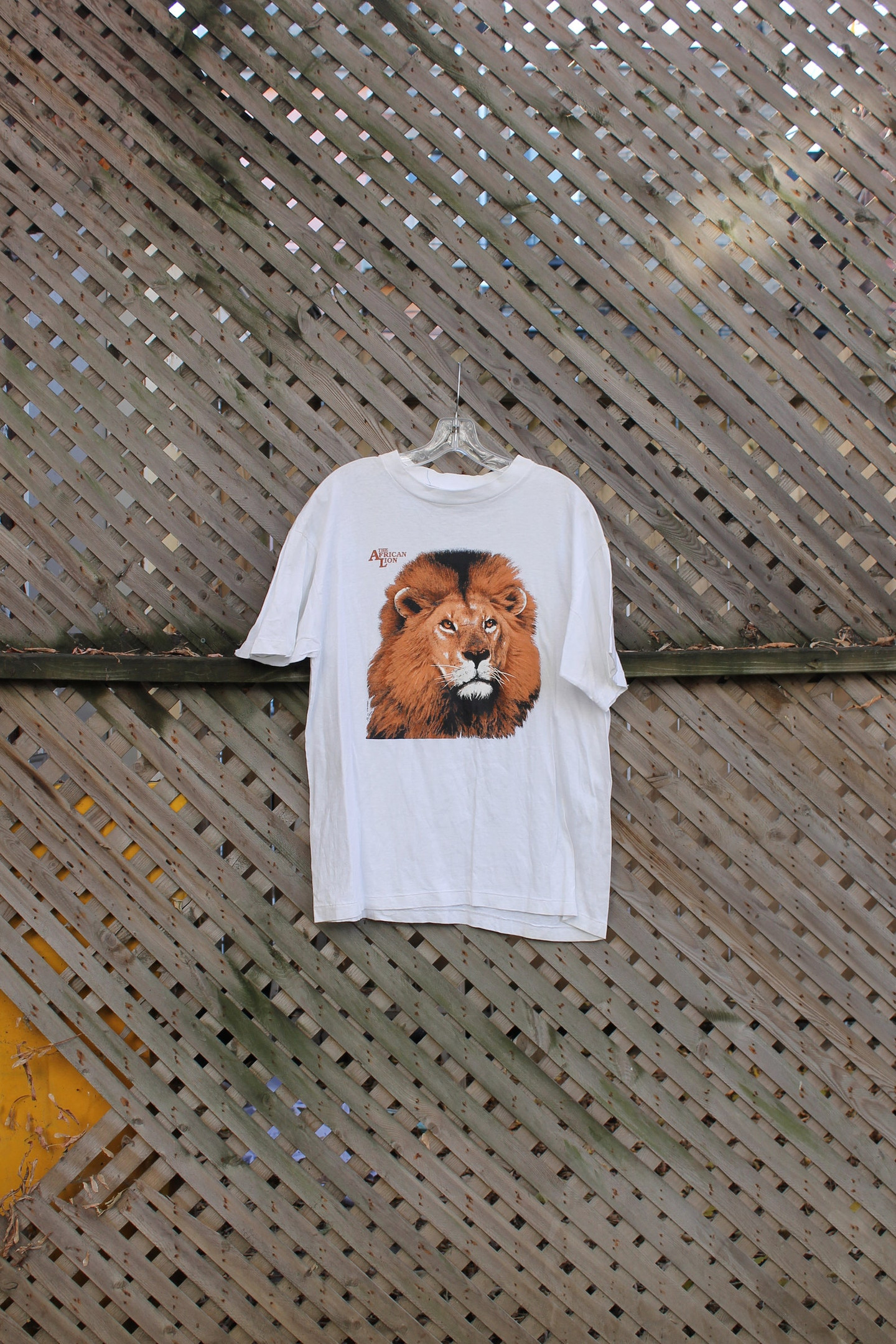 Vintage T Shirt  The African Lion  Big Cat Graphic  Animal Head  80S  90S  Streetwear Fashion