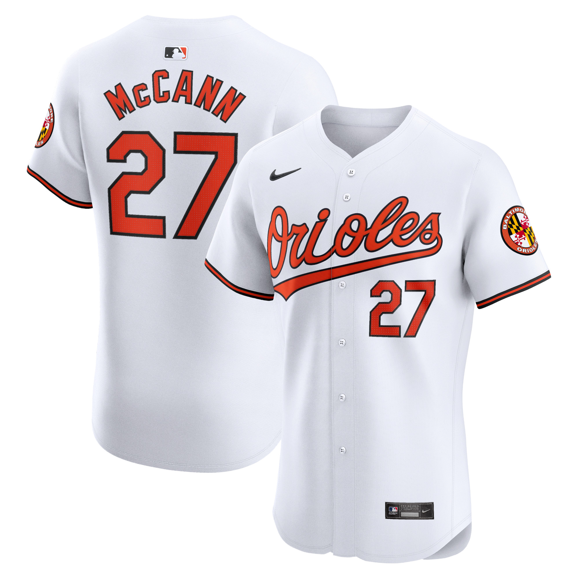 James McCann Baltimore Orioles Home Elite Player Jersey – White