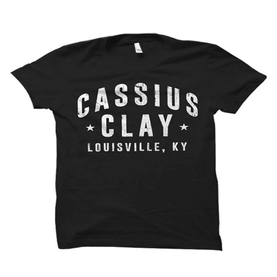 cheap men t-shirt fashion shirt Muhammad Ali Cassius Clay Vintage Distressed Look Mens Shirt