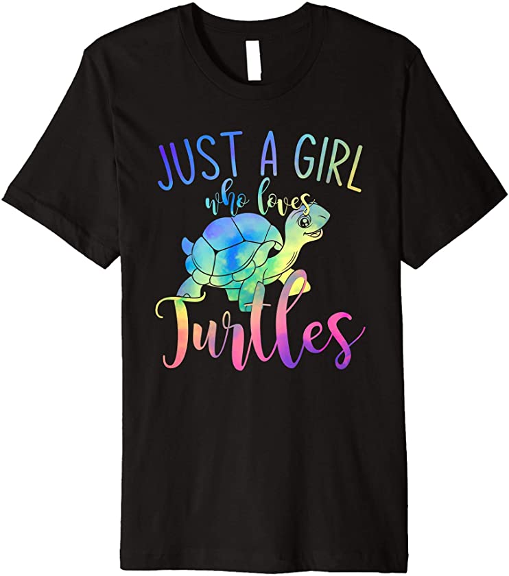 Animal Lover Women Girls Gift Just A Girl Who Loves Turtles Premium T-Shirt