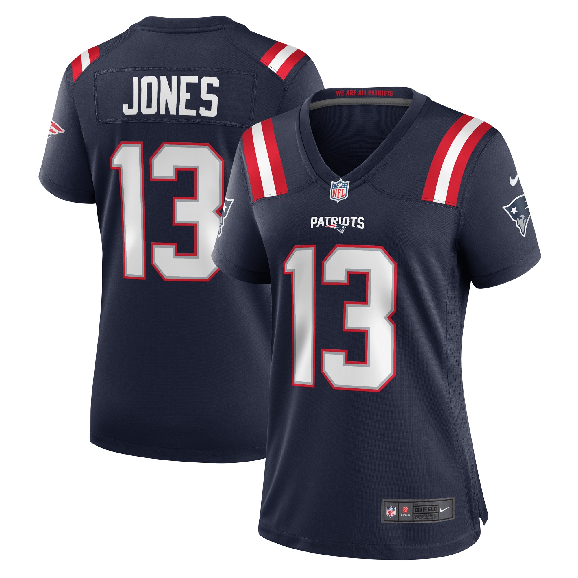 Women’s New England Patriots Jack Jones Navy Game Player Jersey