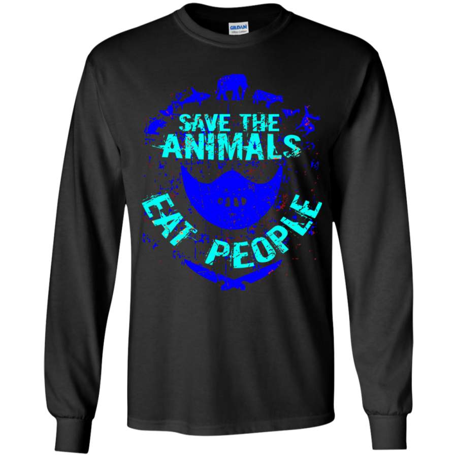 save the animals, EAT PEOPLE2 Youth LS T-Shirt