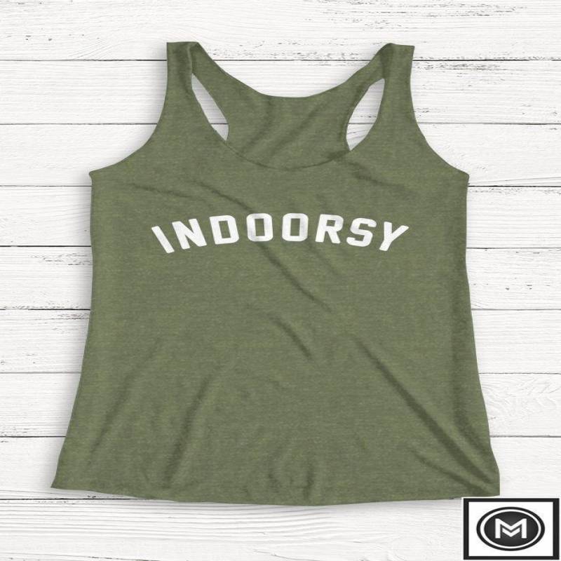 Crushtee Indoorsy Tank, Ladies Unisex Crewneck Shirt, Cute Tshirt, Gift, Funny T shirt, Animal, Nature, Outdoor, Camping, Summer Long Sleeve Hoodie