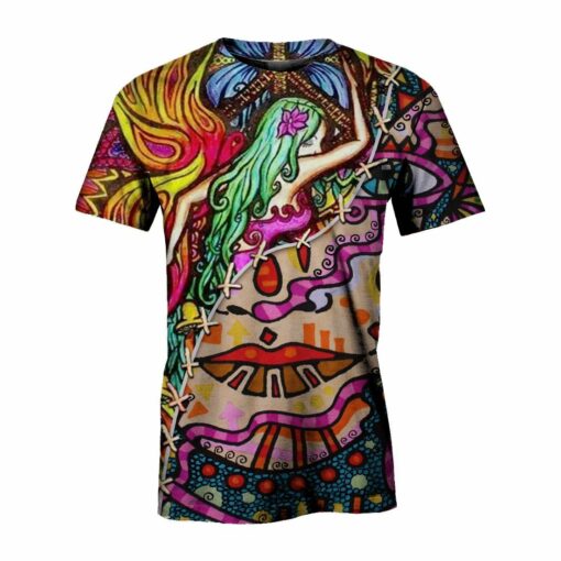 Girl Hippie With Abstract 3D All Over Printed Shirts For Men And Women, Gift For Hippie Lover, Hippie Soul