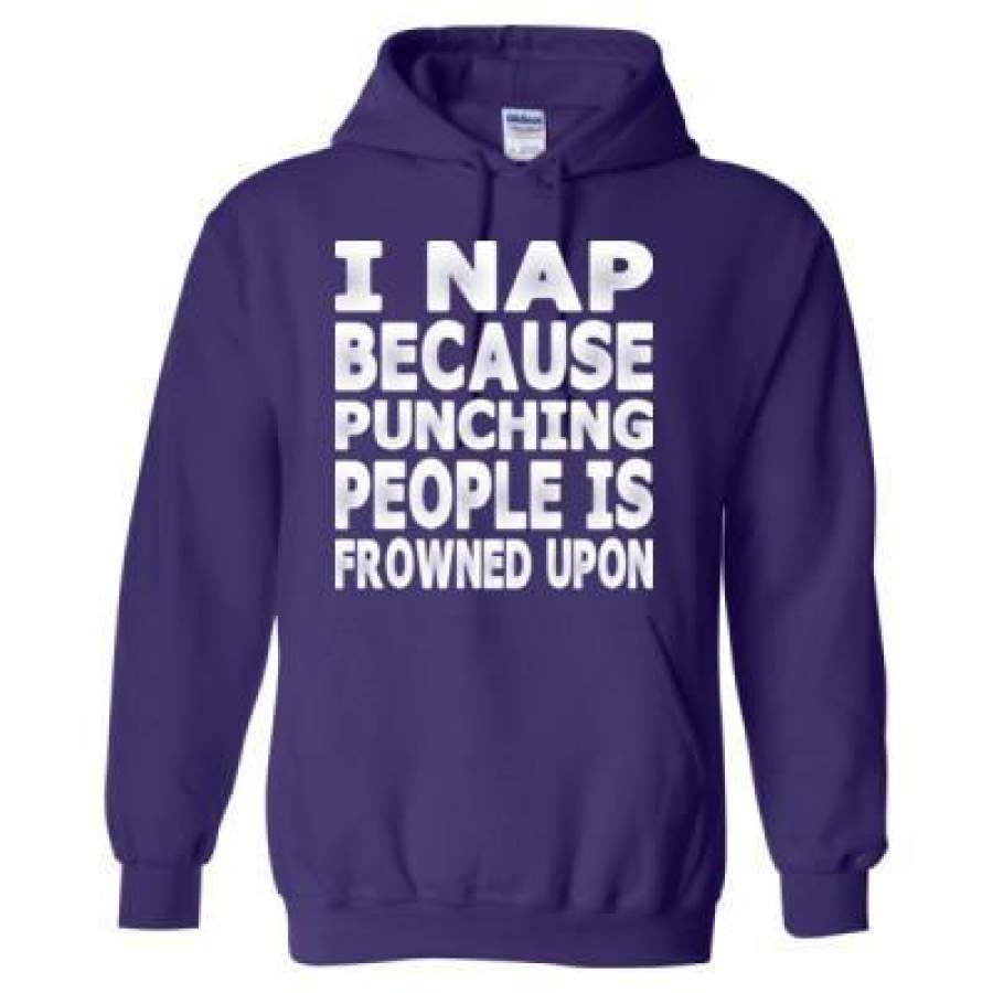 AGR I Nap Because Punching People Is Frowned Upon – Heavy Blend™ Hooded Sweatshirt