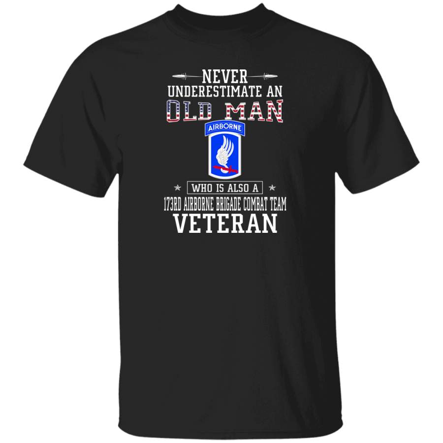 Never Underestimate a 173rd Airborne Brigade Combat Team Veteran Shirt Veterans Day Christmas Gift Mug