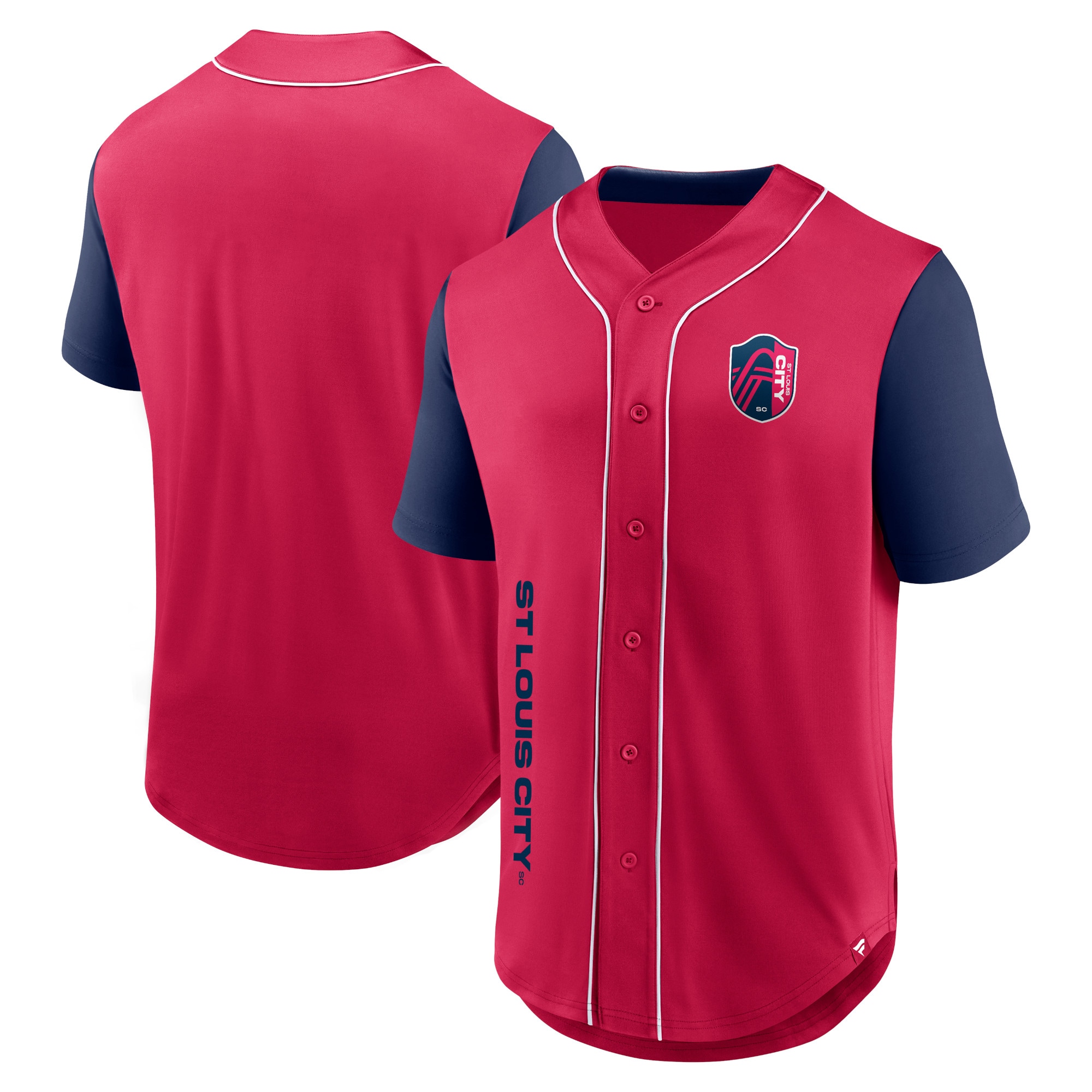 St. Louis City SC Branded Balance Fashion Baseball Jersey – Red