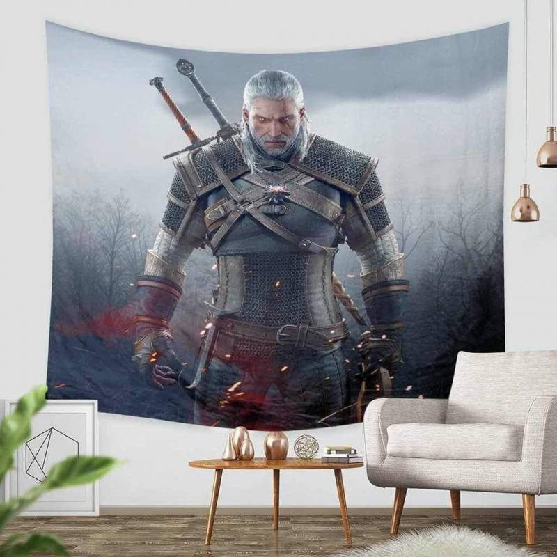 3D Custom The Witcher 3 Wild Hunt Tapestry Throw Wall Hanging Bedspread