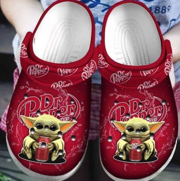 Baby Yoda Hug Dr Pepper Clog Shoes