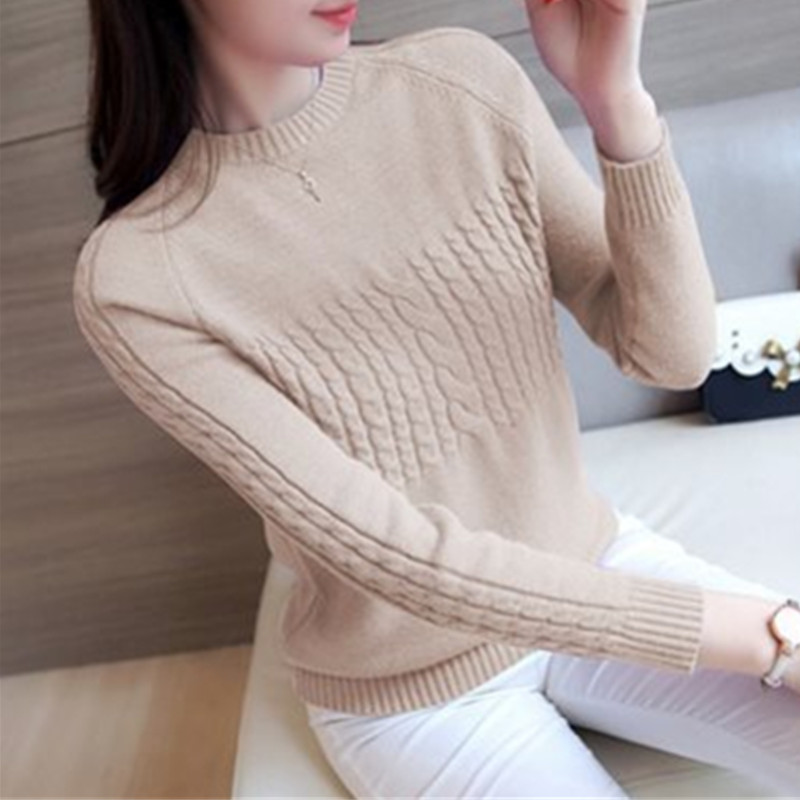 2020 Winter Women’s Blouses Pullover Long Sleeve O-Neck Slim Female Knitted Sweater For Female short Solid Sweaters Tops кофты alx