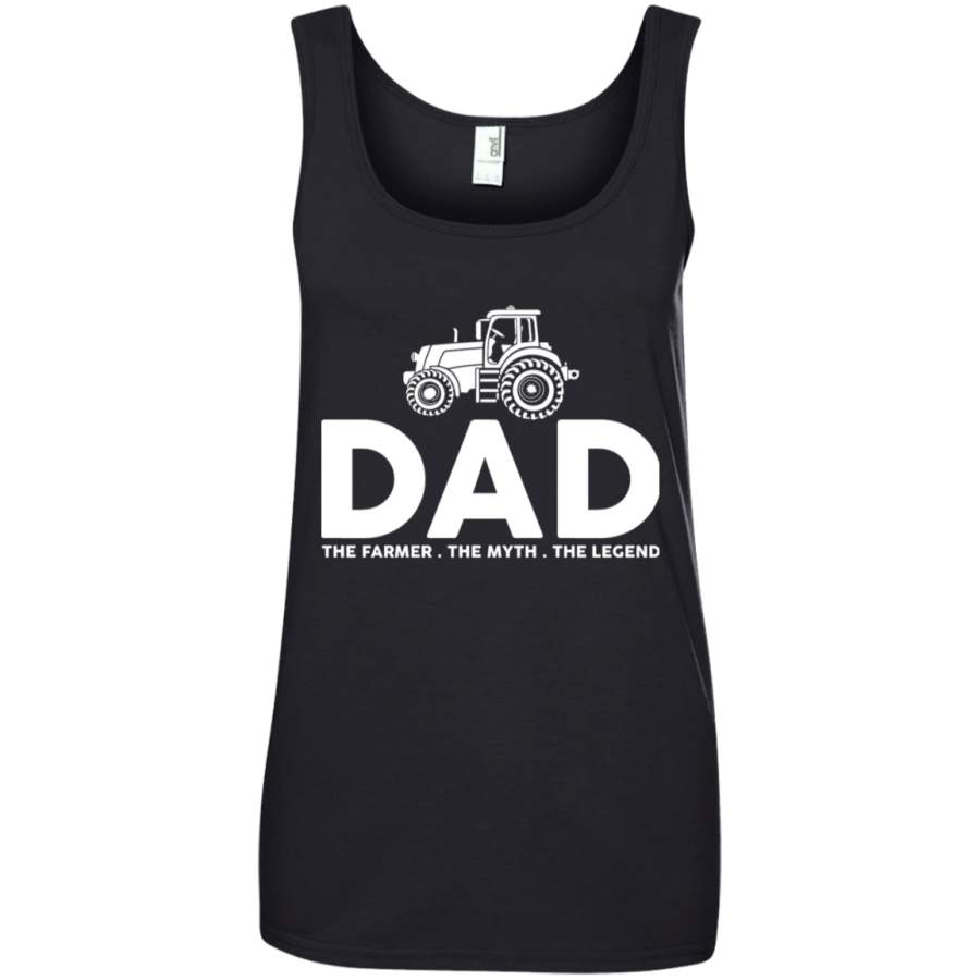 AGR Dad The Farmer The Myth The Legend Fathers Day T-shirt Ringspun Tank Top