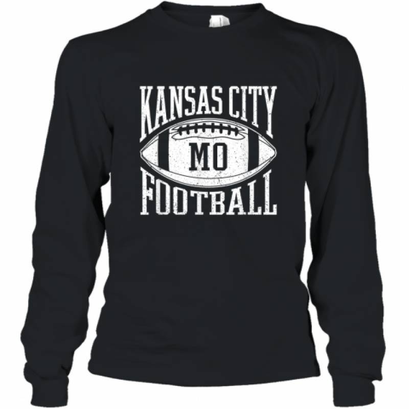 Kansas City Football Vintage KC Missouri Chief Retro Long Sleeve T-Shirt