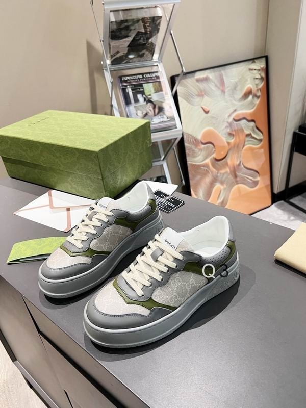 Gucci GG Gray Shoes Sneakers – Beige Orignal GG Canvas SNK635919678