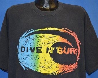 80s Dive N’ Surf Shop Redondo Beach California T-shirt Extra  Vintage Tee 6541