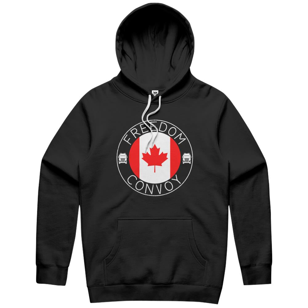 Canada Flag Freedom Convoy 2022 Canadian Trucker Maple Leaf Hoodie