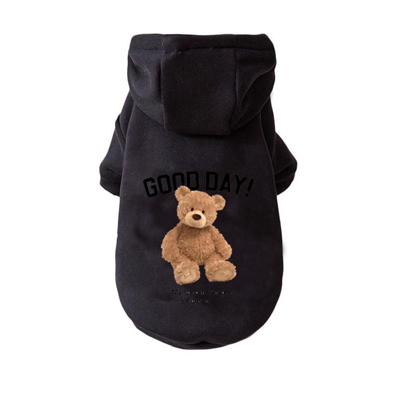 Cute Bear Dog Clothes Winter Pet Clothes Warm Dog Pullover Hoodie Clothes For Small Dogs Chihuahua Cartoon Puppy Cat Clothing alx