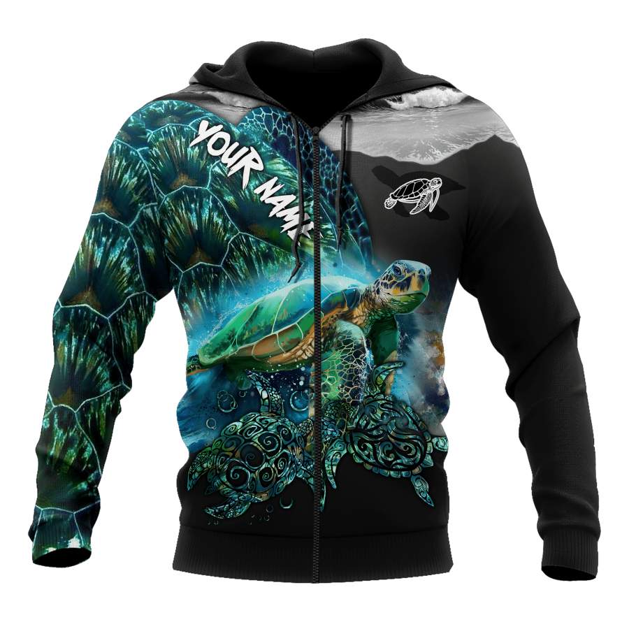 Turtle 3D Hoodie shirt for men and women customize name AM102025