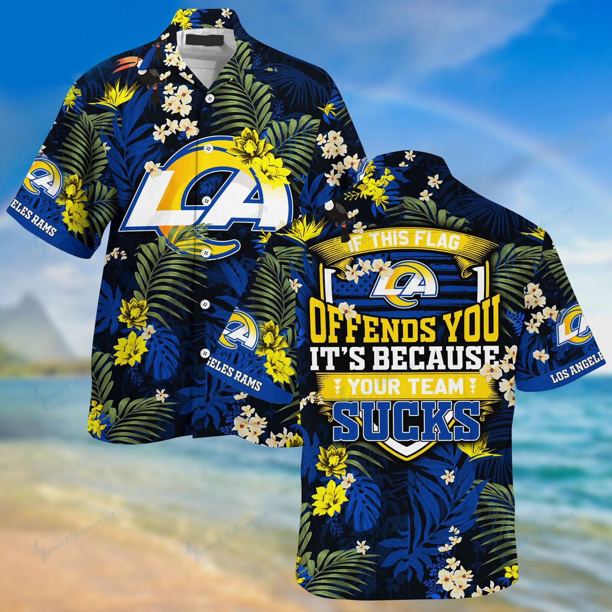 Los Angeles Rams Summer Hawaii Shirt 7 Ha16149