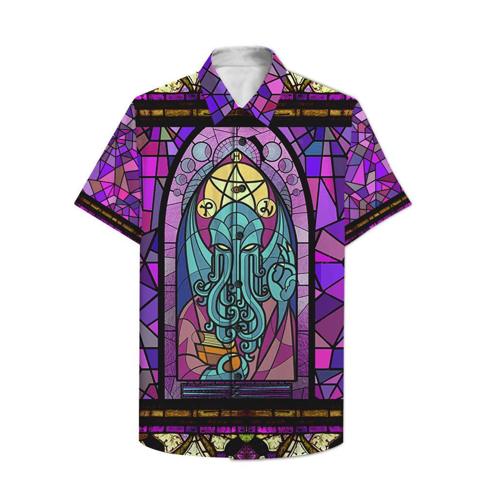 Cthulhu Stained Glasses Hawaiian Shirt Hplcg087G