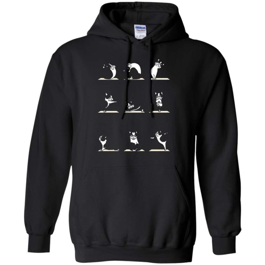 AGR Boston Terrier Practicing Yoga For Dog Lovers Hoodie