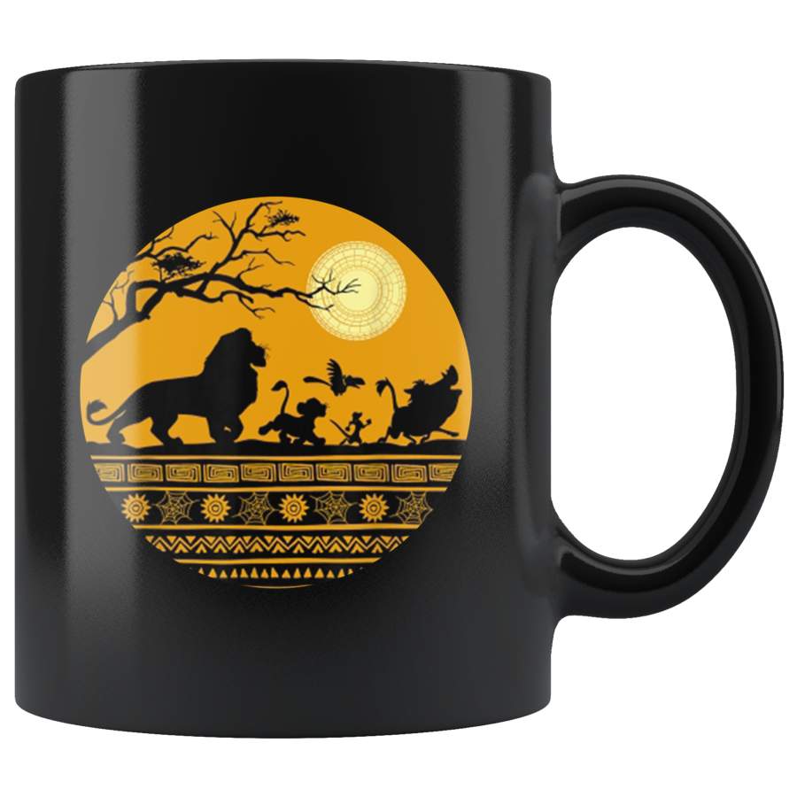 The Lion Halloween King Black Coffee Mug