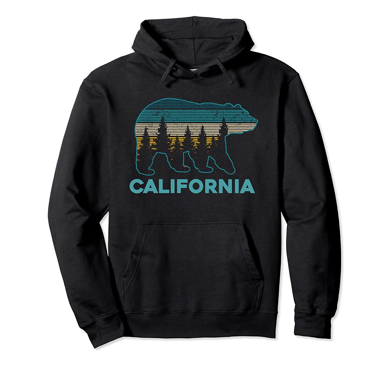 California Bear Vintage Retro Nature Hiking Souvenir Gift Pullover Hoodie, T-Shirt, Sweatshirt, Tank Top, Racerback, Dolman