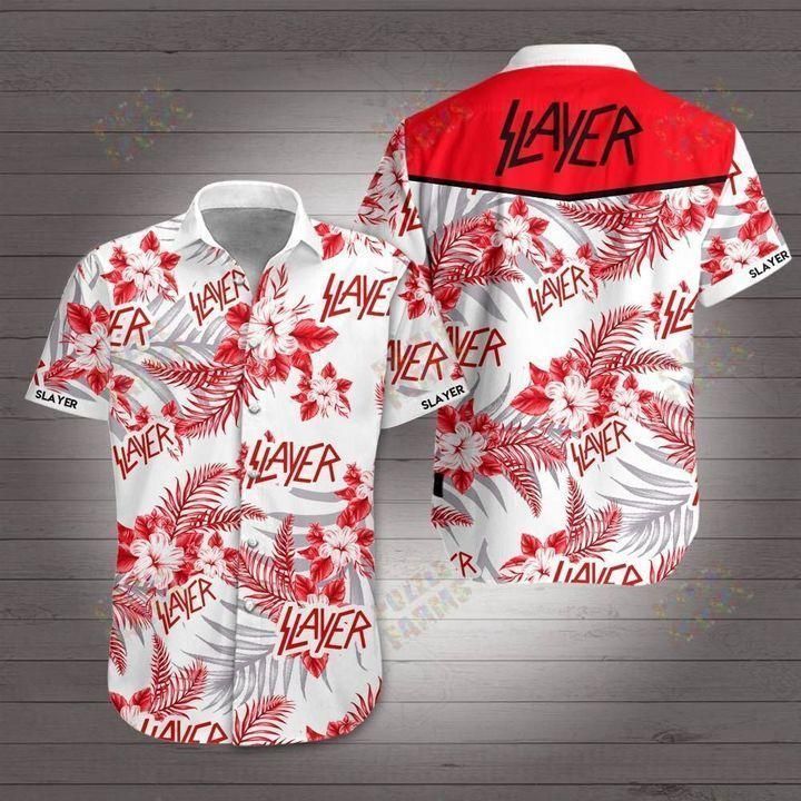 Slayer Rock Band Hawaii Shirt White Men Women Beach Wear Short Sleeve Ha41627