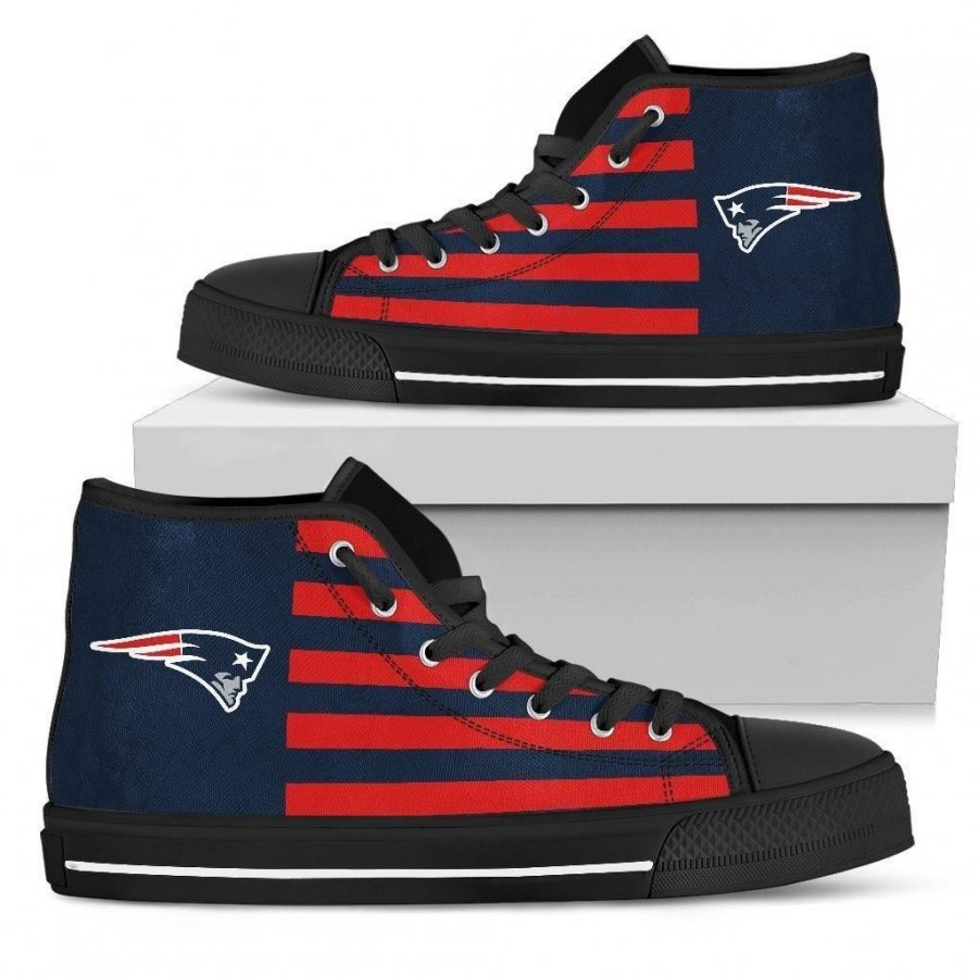 American Flag New England Patriots High Top Shoes #439