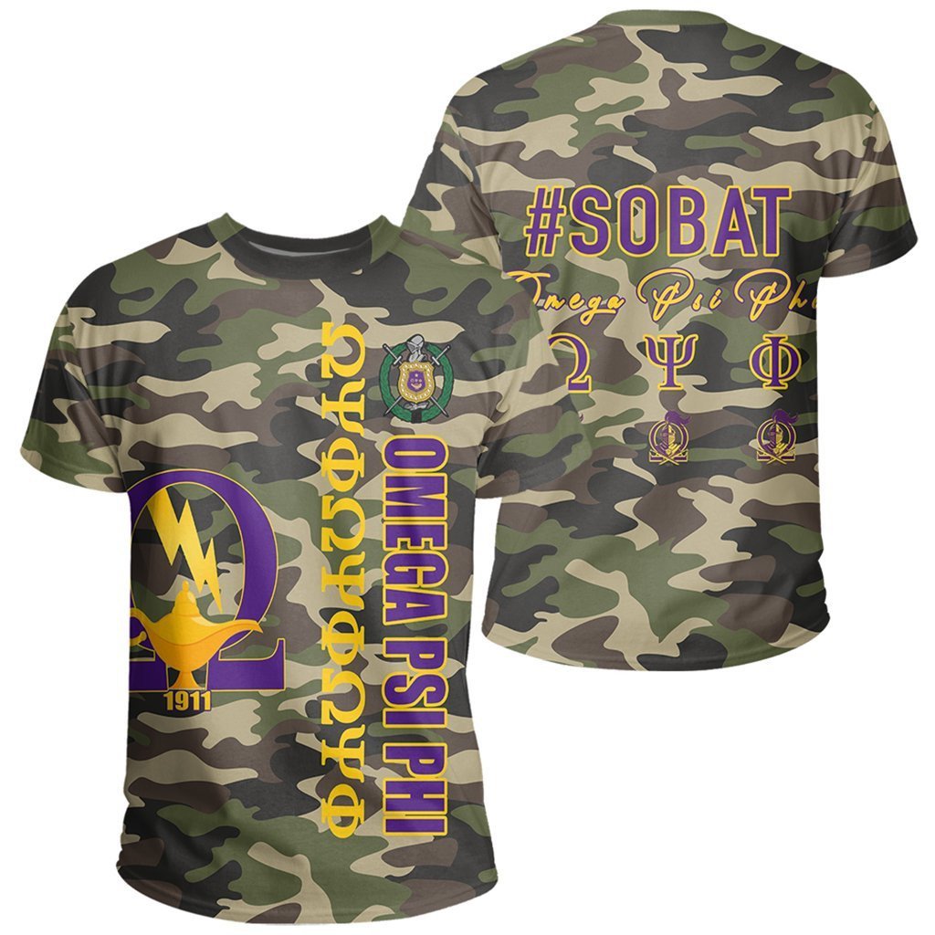 Fraternity Tshirt – Omega Psi Phi Camouflage Style Tshirt