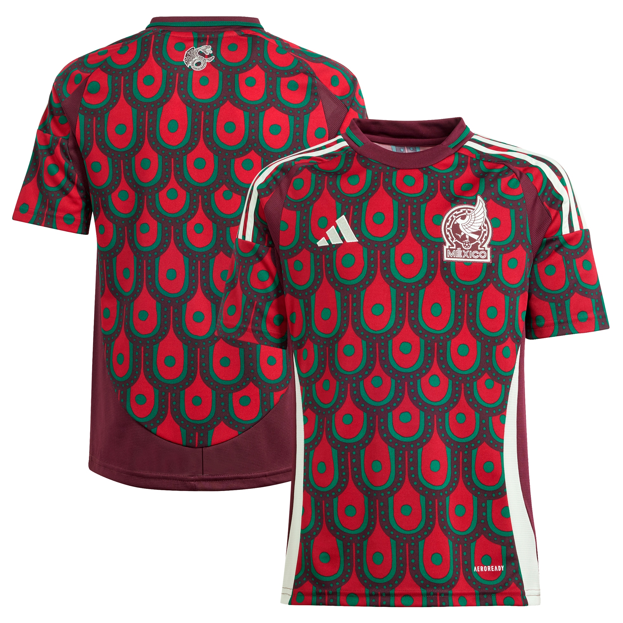 Mexico National Team Youth 2024 Home Replica Jersey – Burgundy