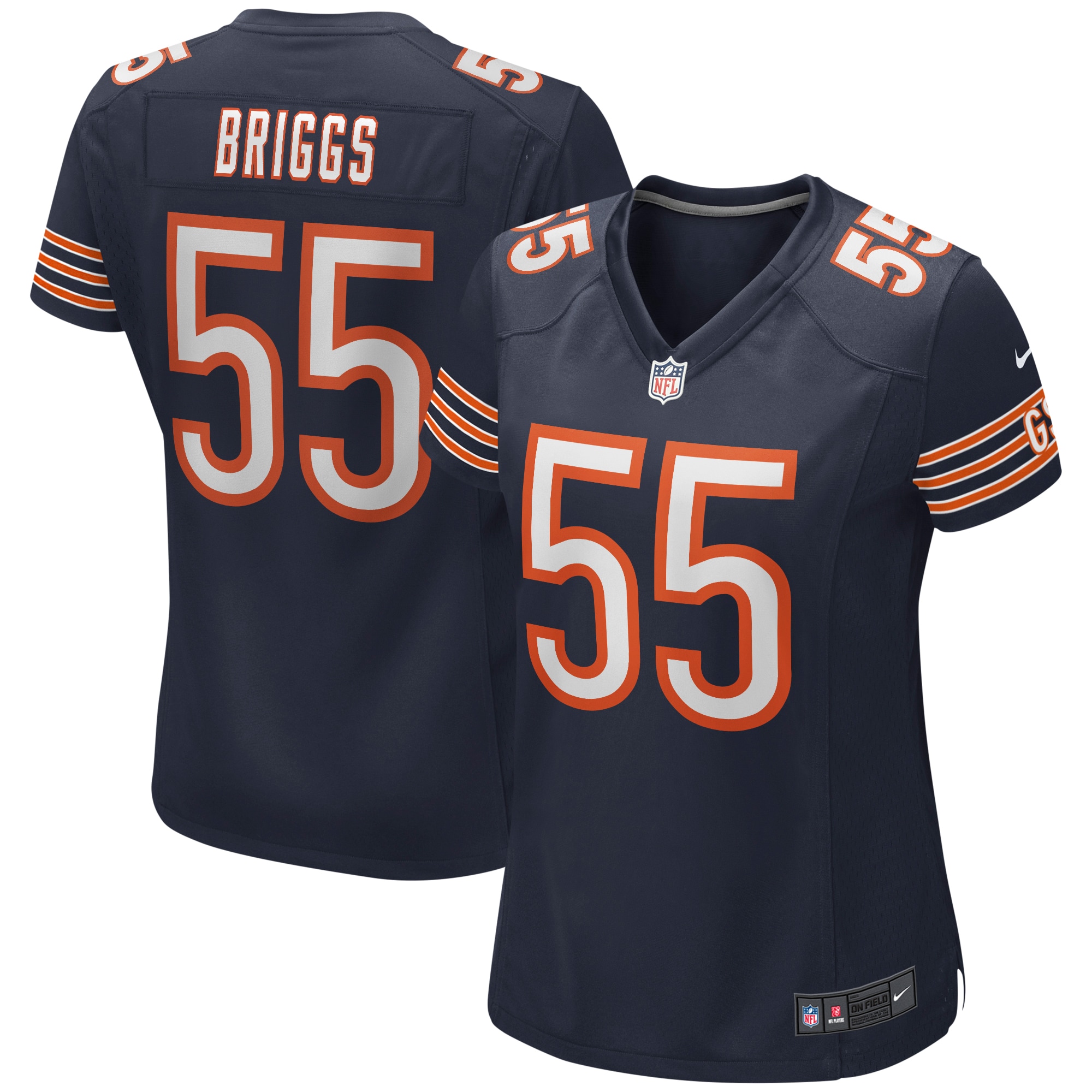 Women’s Chicago Bears Lance Briggs Navy Game Retired Player Jersey