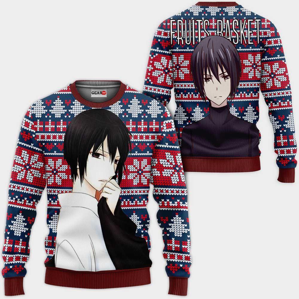 Akito Sohma Ugly Christmas Sweater Custom Anime Fruits Basket Xmas Gifts