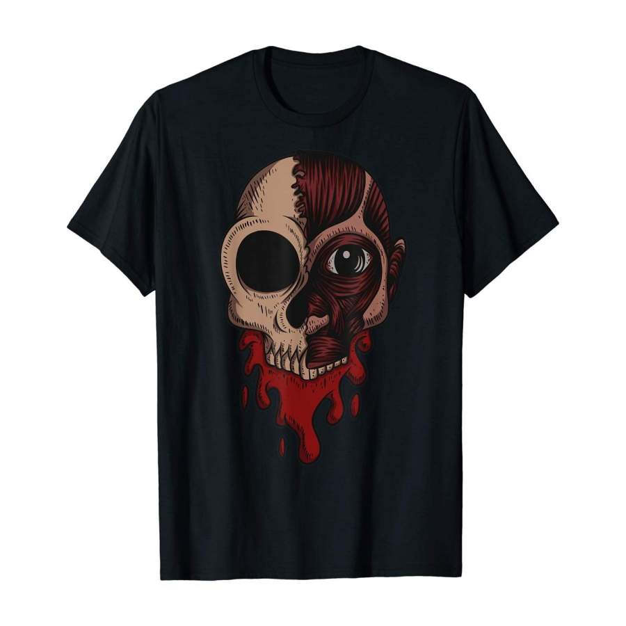 Zombie Mummy Bloody Skull Men’S T Shirt Summer Fashion High Quality Tees Cotton Short Sleeve Tops S To 3Xl