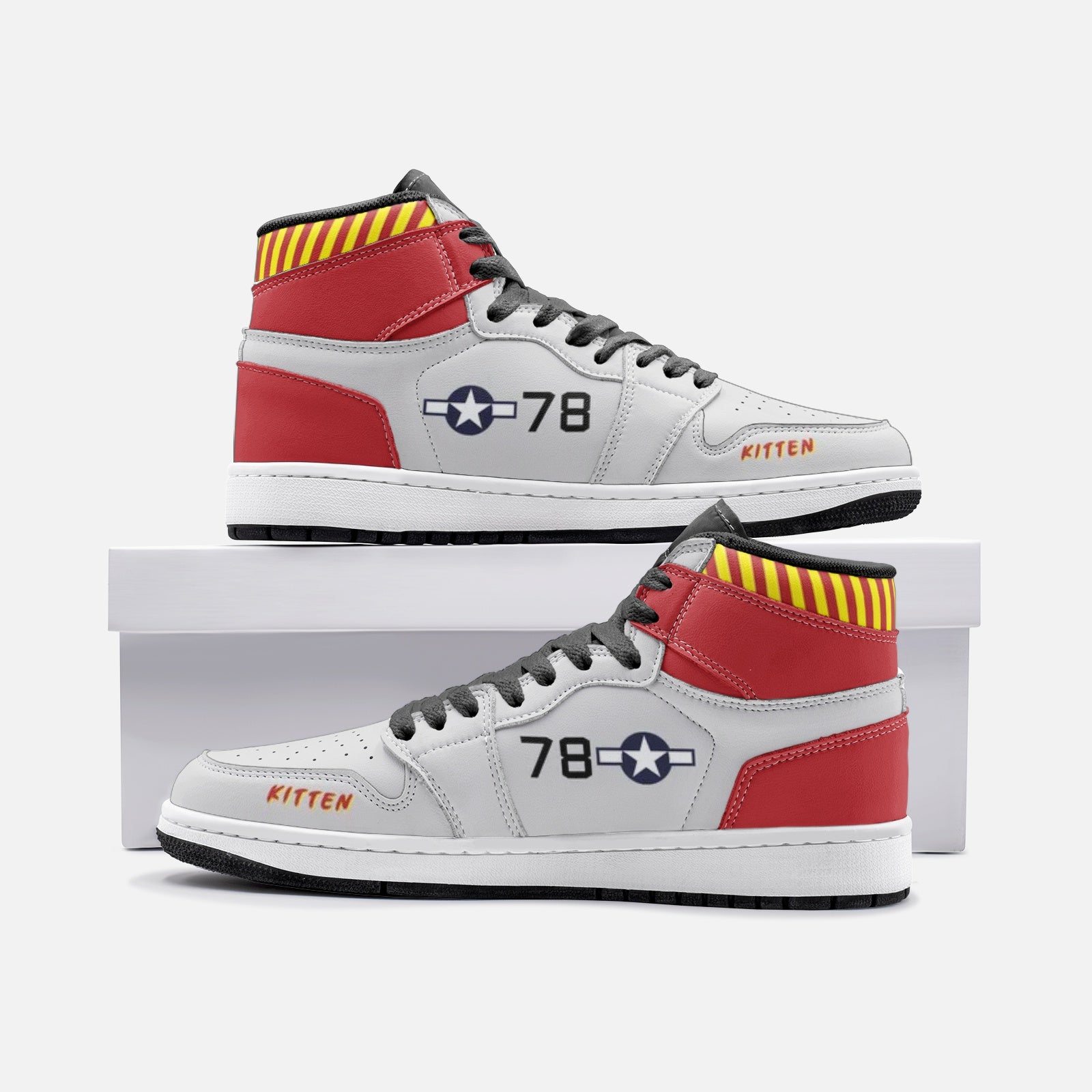 P-51B “Kitten” Inspired Unisex High Top Sneakers