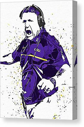 Ed Orgeron Lsu Tigers Michael K Canvas Print