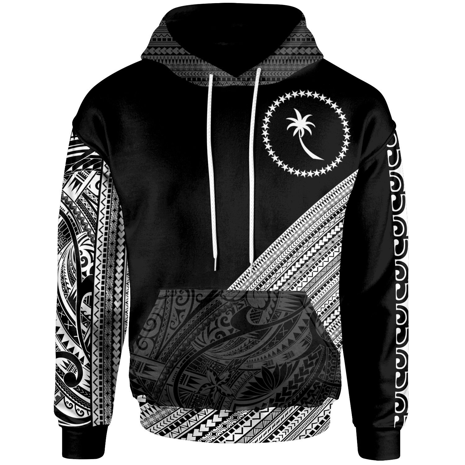 Chuuk Custom Personalised Hoodie – Diagonal Pattern – BN20