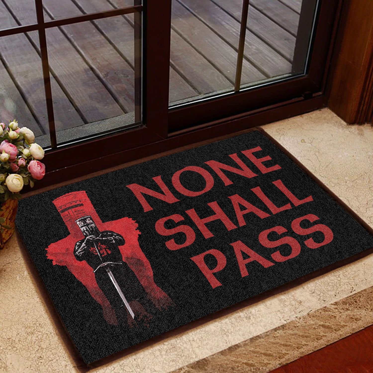 None Shall Pass All Over Printing Doormat Pre1868