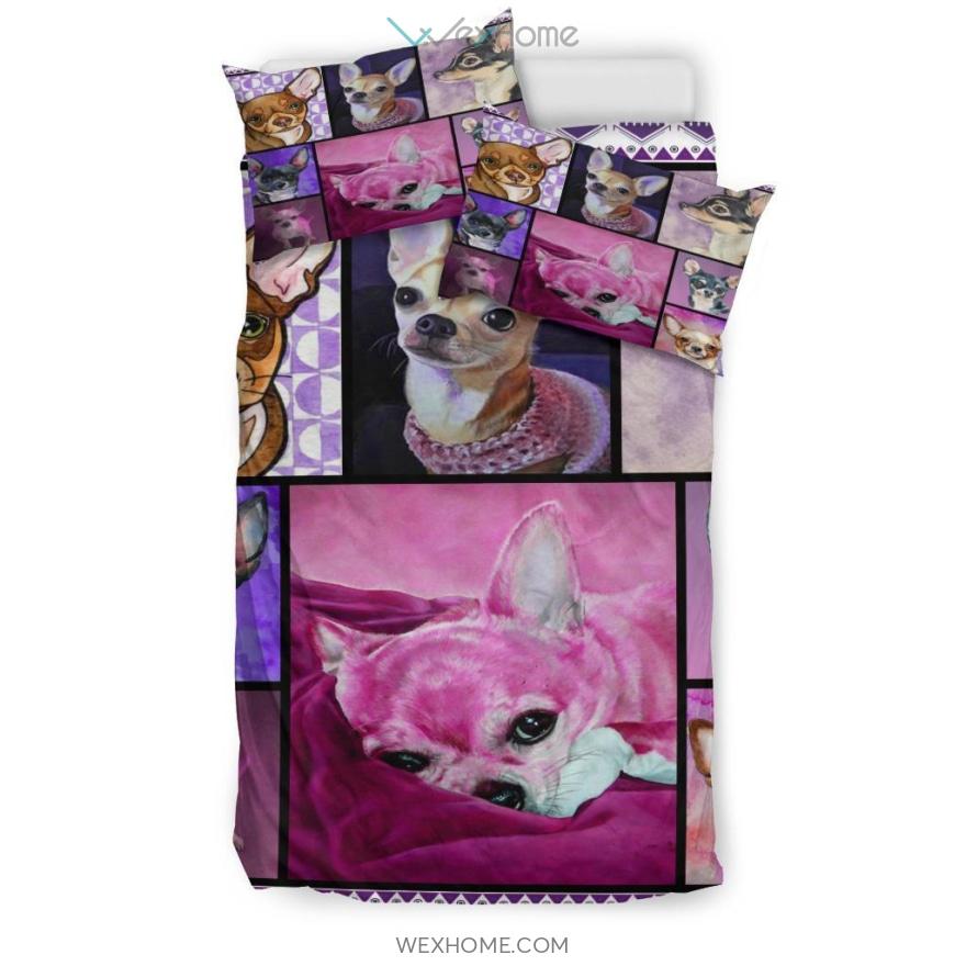 Quilt Chihuahua Bedding – Duvet Cover And Pillowcase Set – Unique Design Amazing Gift