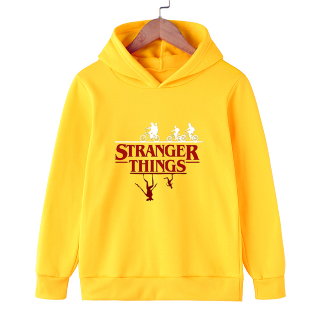 Stranger Things Hoodies Kids Cartoon Print Stranger Things Sweatshirts Fall Fun Hoodie Boys/Girls Tops Baby Sweatshirts Hoodies alx