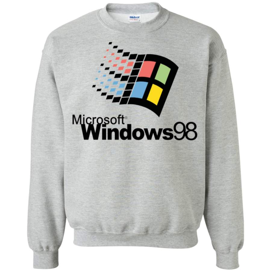 AGR Windows 98 Crewneck Pullover Sweatshirt