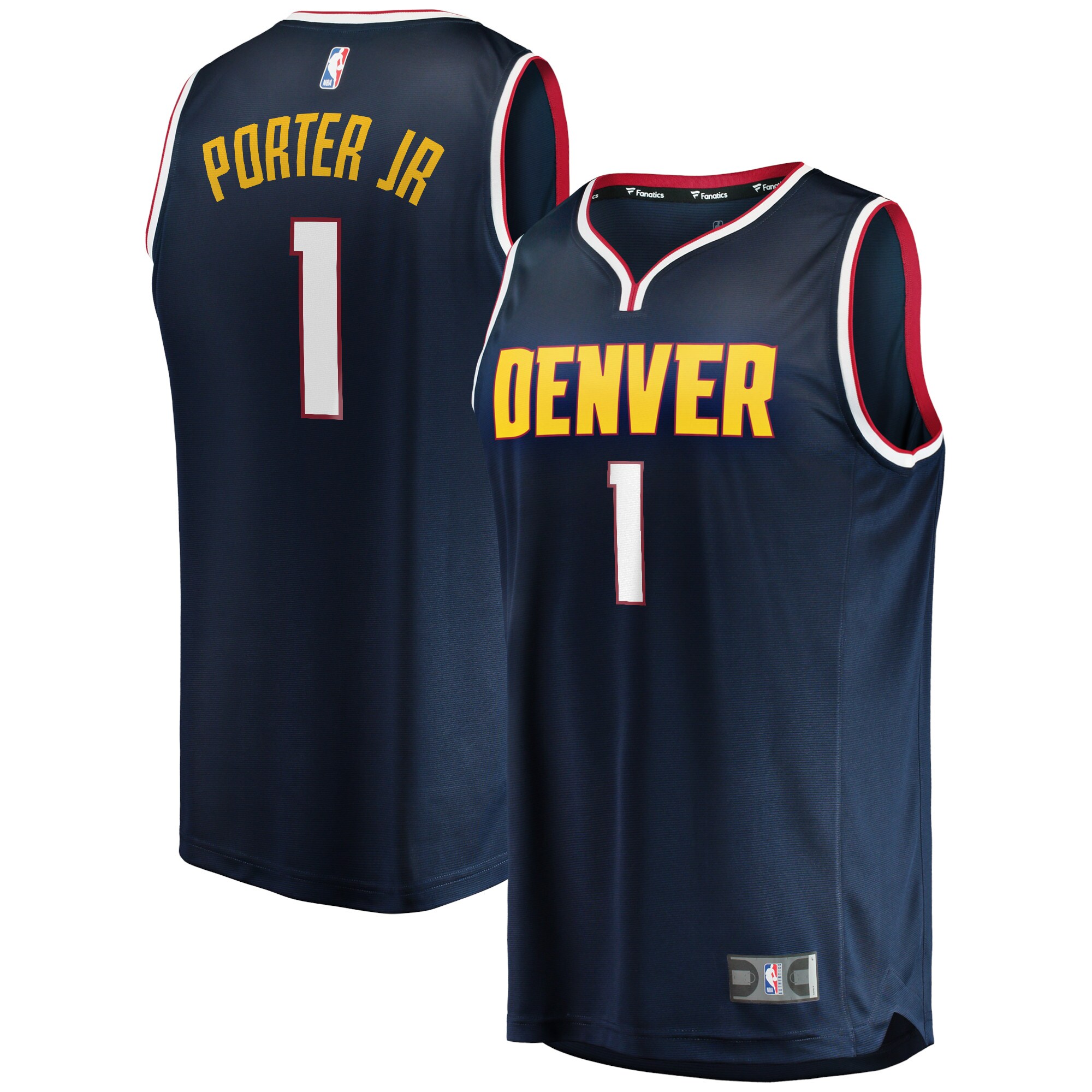 Michael Porter Jr. Denver Nuggets Branded 2020/21 Fast Break Replica Jersey – Icon Edition – Navy