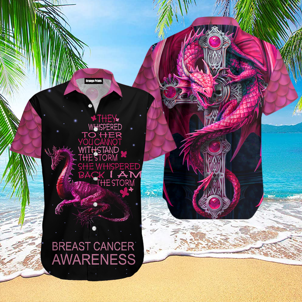 Dragon Storm Breast Cancer Awareness Hawaii Shirt For Men Women Adult Ha61580