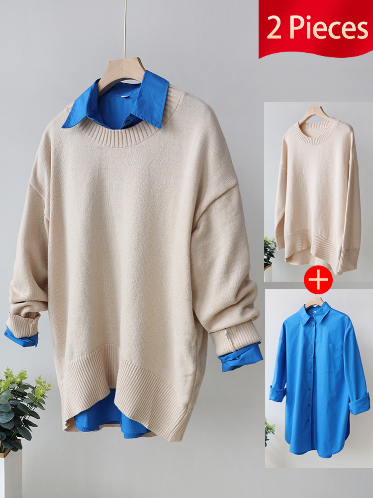 Candy Colors Women’s Oversize Sweater Autumn Loose Green Pullover Knitted Top for Women Korean Soft Baggy Winter Jumper 2022 alx