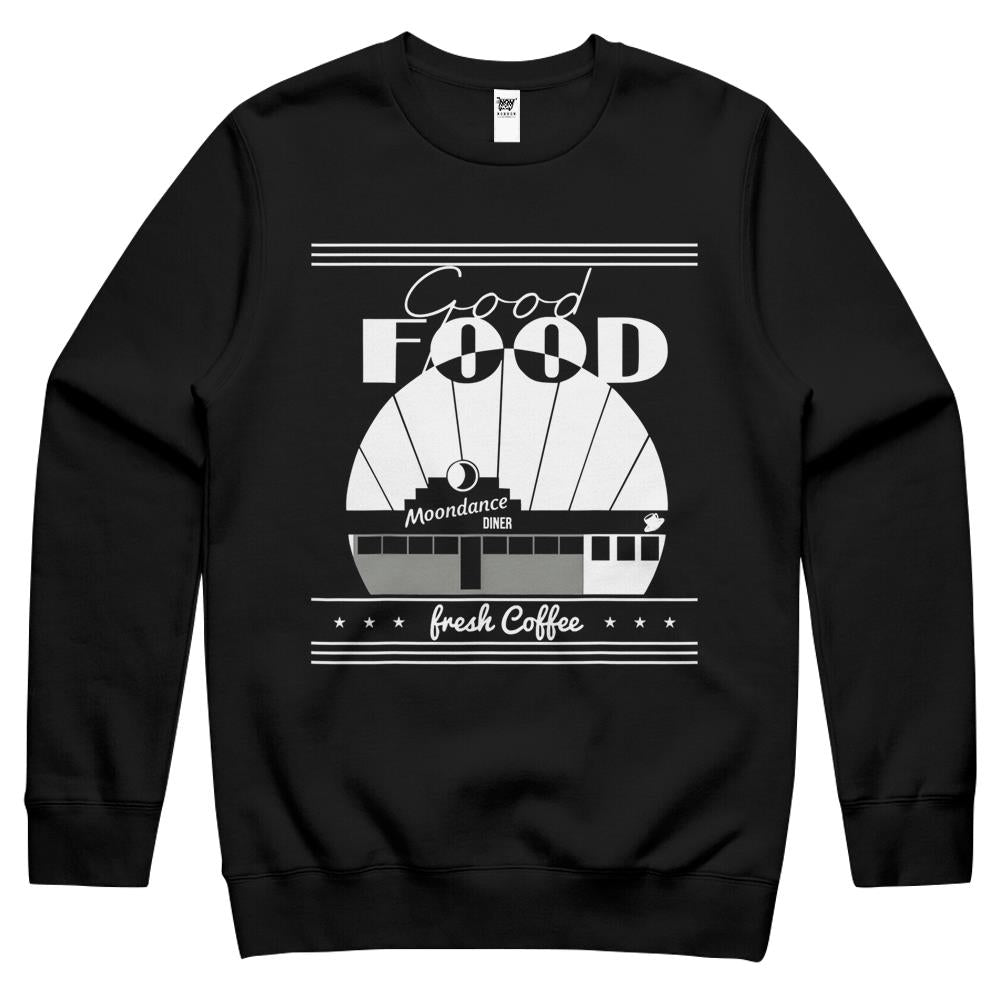 Good Food Moondances Diner Freshs Coffee Crewneck Sweatshirt