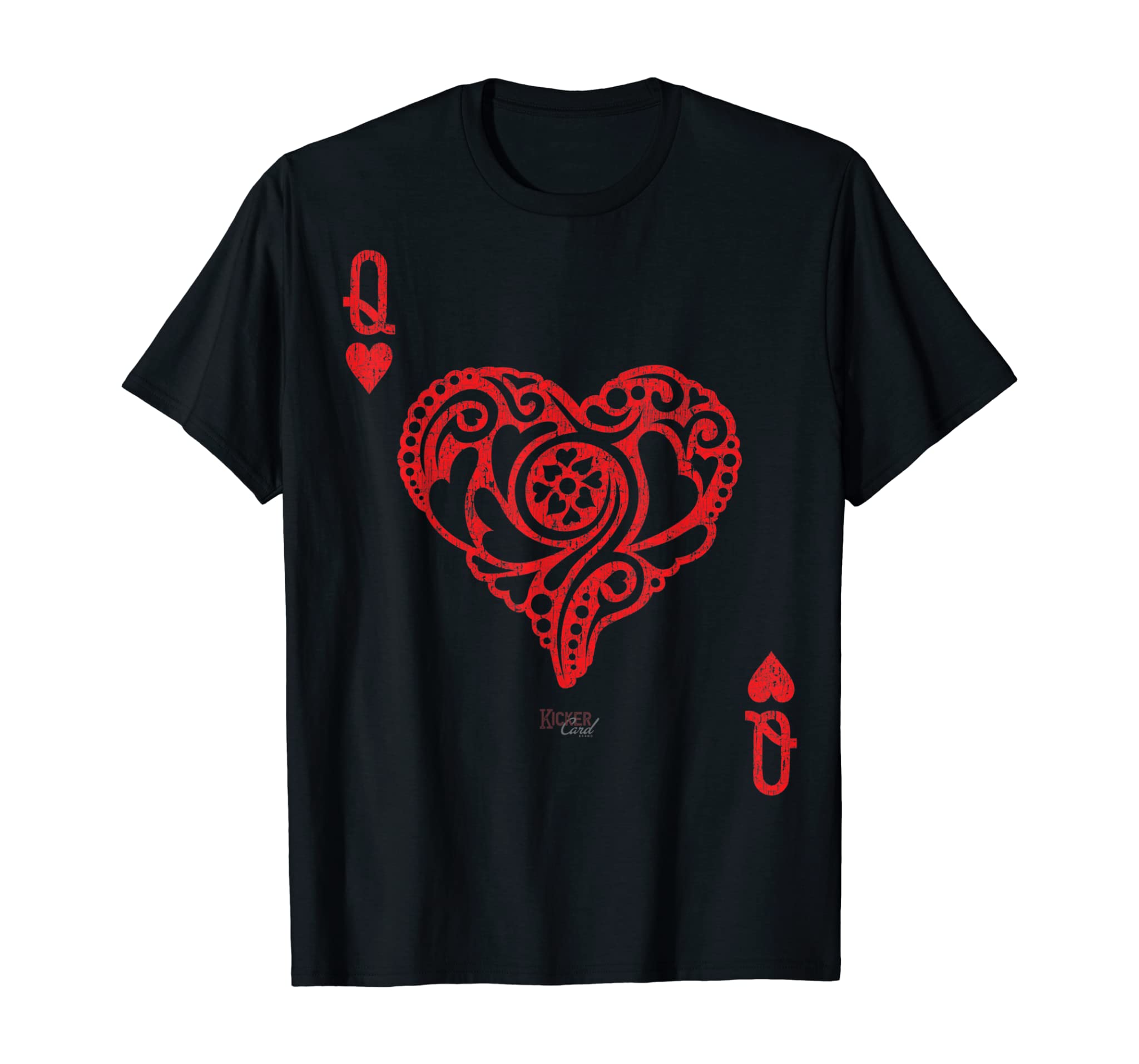 Queen of Hearts Texas Hold’em Poker Playing Card T-Shirt