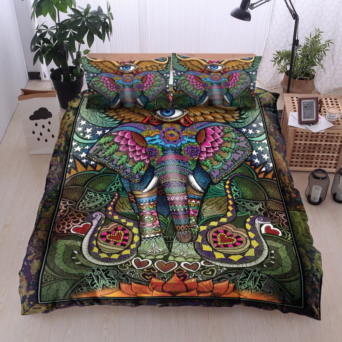 Tmarc Tee Hippie Elephant Bedding Set