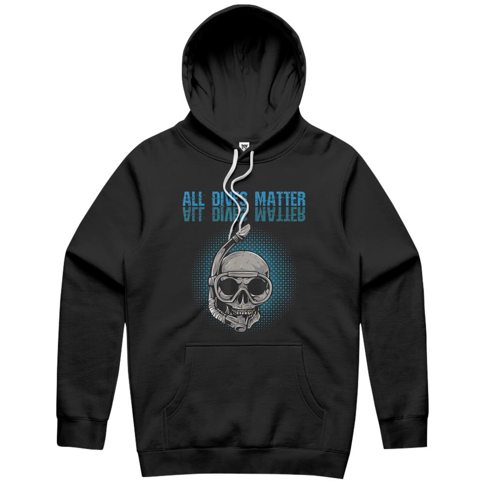 All Dives Matter A Funny Scuba Diver Skull Retro Vintage Hoodie